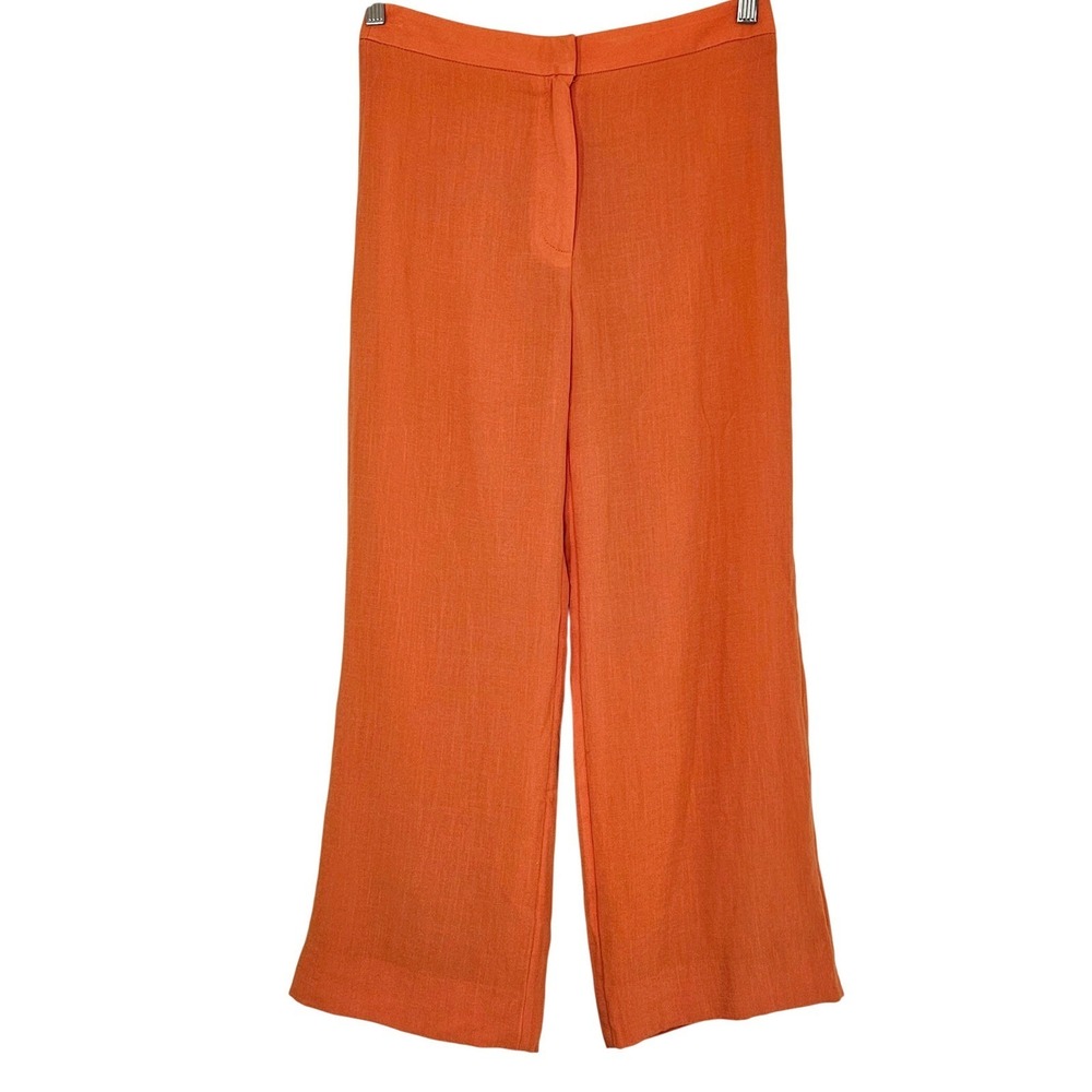 KOOKAÏ Orange Wide Leg Pants Women's Size 36 EU Tailored Trousers - Picture 9 of 12